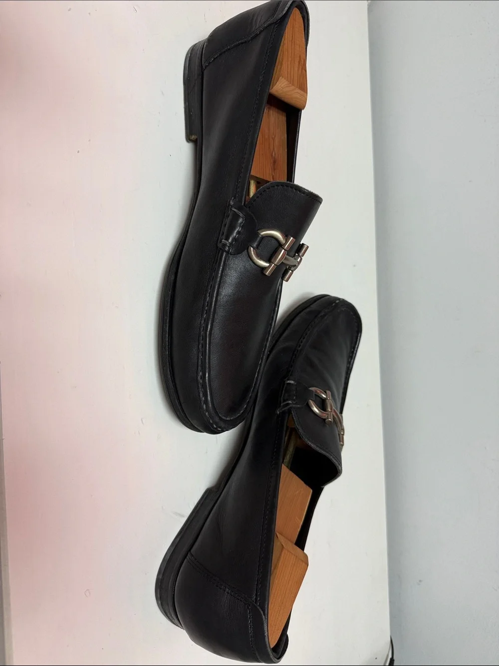 Salvatore Ferragamo Black Leather Bit Loafers